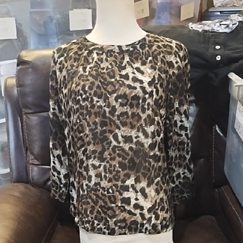 Chic Leopard Print Blouse for Women